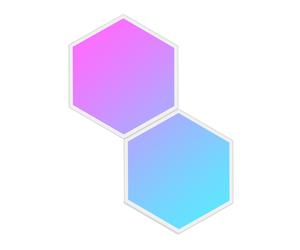 Govee - Paquete de ampliación de paneles luminosos Glide Hexa (2 paneles) con cable de conexión para H6061