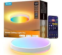 Govee Plafon LED Techo RGBIC 38cm, Lámpara Techo Inteligente 4300lm, 48,5W | Trabajar con Matter, Alexa, Google Assistant, 66+ modos de escena, Luz Interior para Salón, Dormitorio, Cocina, Pasillo