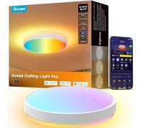 Govee Plafon LED Techo RGBIC, 38cm Lámpara Techo Inteligente, 4300lm Plafón LED Regulable 48.5W Trabajar con Matter, Alexa, Google Assistant, Luz Interior para Salón, Dormitorio, Cocina, Pasillo