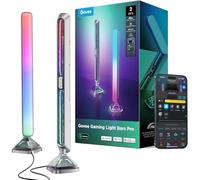 Govee RGBIC Gaming Lightbars, luces LED regulables estilo cyberpunk para PC | Luz RGB 3 Lados para PC y Monitor, WiFi Inteligente Bluetooth, 60+ Escenas, Compatible Alexa y Google Home, Plata, Pack 2