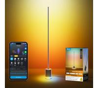 Govee RGBIC Lampara de Pie 3, Luces LED Compatible con Alexa y Matter, 152cm Luce Regulable 2100lm con Control Remoto y APP, Sinc Musica, 82 Modos de Escena, Lampara Salon, Dormitorio y Cama, Negro