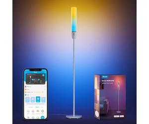 Govee RGBIC Lámpara de Pie LED Cilíndrica Con Control de Aplicación Wi-Fi, Inteligente Con Más de 64 Escenas, Modo Bricolaje, 1500 Lúmenes, Moderna Para Dormitorio, Sala de Estar