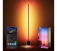 Govee RGBIC Lampara de Pie, Luces LED Compatible con Alexa y Matter, 152cm Luce Regulable 1725lm con Control Remoto y APP, Sinc Musica, 82 Modos de Escena, Lampara Salon, Dormitorio y Cama, Negro