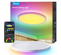 Govee RGBIC LED Plafón, 30cm Lámpara de Techo Inteligente, 2400LM 2200-6500K Plafon de Techo Empotrable con 16 Millones de Colores DIY, Luz LED para Dormitorio, Salón, Pasillo, Cocina