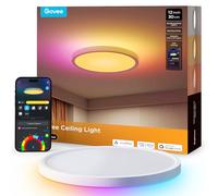 Govee RGBIC LED Plafón,30cm Lámpara Techo Inteligente, Plafon Techo 2400LM | 24W Plafon Techo con 16M de Colores DIY, Trabajar con Alexa, Google Assistant, Luz Interior para Dormitorio, Salón, Cocina
