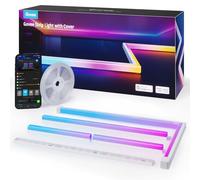 Govee Tiras de LED RGBIC con Cubiertas, 5M Perfíl LED Inteligentes Funcionan con Alexa y Asistente de Google, Inteligente Control Segmentado, Canal con Luces para Dormitorio, Zócalo, Estudio, Gabinete