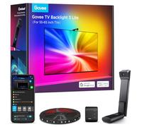 Govee TV Backlight 3 Lite, 3,6m para TVs 55-65 pulgadas | Corrección de ojo de pez de cámara, Retroiluminación LED RGBICW 4en1, WiFi, Compatible con Alexa y control por app