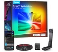 Govee TV Backlight 3 Lite con corrección de ojo de pez de cámara, 5m para TVs 75-85 pulgadas, retroiluminación LED RGBICW 4en1, WiFi, compatible con Alexa y control por app