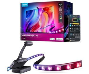 Govee TV Backlight 3 Pro con Triple Cámara HDR, 5 en 1 RGBWWIC Tira de Luces LED TV 3,6M de 55-65 pulgadas, 75 LED/m, Compatible con filtro IA, APP Inteligente y Control por Voz, DreamView Sync