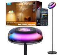 Govee Uplighter Lámpara de Pie con Efecto Nebulosa,Compatible Matter Alexa | Independientes 3 Zonas Lámpara pie Regulable, Luz Ondulada RGBIC Fría-Cálida, 80+ Escenas, 2700-6500K, 1000lm, 170cm Salón