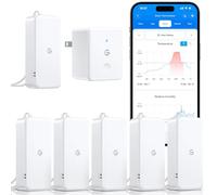 GoveeLife Termómetro higrómetro WiFi, paquete de 6, sensor inteligente de temperatura de humedad con notificaciones de aplicación, 2 años de exportación de almacenamiento de datos gratuito, humedad de