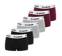 GoVIA Bragas Mujer Algodón Bóxers para Mujer Braguitas Cinturón Deportivo Ropa Interior Cintura Media Pack de 6,Gris Magenta Negro M