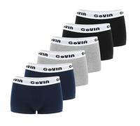 GoVIA Bragas Mujer Algodón Bóxers para Mujer Braguitas Cinturón Deportivo Ropa Interior Cintura Media Pack de 6,Marino Negro Gris Claro L