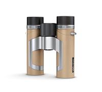 GoView ZOOMR 8x26 prismáticos pequeños y Ligeros (Aumento de 8X, Carcasa de magnesio, Incluye Adaptador para Smartphone y Accesorios) Light Marrón