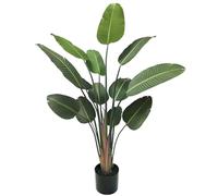 GOVIRAYE Plantas Artificiales para Exteriores, 180cm árbol Grande de Ave del paraíso, árboles Tropicales Falsos para Interiores, Hojas Verdes, Maceta bonsái, d