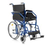 GOVITA Cochecito plegable para pasos estrechos, ideal para los pasos de ascensor _ Gostreet Slim 40 cm - Marco de doble crucero de acero silla de ruedas plegable Slim (BLU)