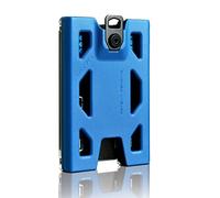 GOVO - Soporte para tarjetas de identificación, versión sin clip, de policarbonato duradero con capacidad para de 1 a 4 tarjetas, color azul