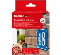 fischer - 2x Cinta de montaje adhesiva de doble cara y fuerte transparente, fácil de aplicar gracias a su revestimiento especial, fija sin taladrar espejos, cuadros, pinchos para palomas, etc (2x3 m)