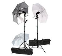 Gowe Photographie 2 x à vis AC Flash esclave Studio d'éclairage et parapluie et kit de support