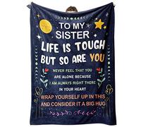 Gowelly Manta de regalo para hermana, regalos de hermana de hermana, regalos de cumpleaños para hermana de hermana, regalos para hermana mayor en Navidad, Día de la Madre, manta para mi hermana, 60 x