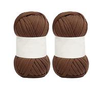 GOWENIC 5 Piezas Hilo de Algodón Spaghetti para Tejer Alfombra Arte de | Hilo artesanal suave y grueso, de longitud, tejido de cestas de macramé, hebras de color azul marino brillante, decoración