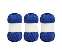 GOWENIC 5 Piezas Hilo de Algodón Spaghetti para Tejer Alfombra Arte de | Hilo artesanal suave y grueso, de longitud, tejido de cestas de macramé, hebras de color azul marino brillante, decoración