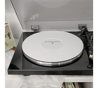 GOWENIC Alfombrilla Giratoria Acrílica Antiestática, Almohadilla a Prueba de Polvo para Tocadiscos de Vinilo, DJ Profesional, Color Blanco