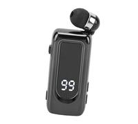 GOWENIC Auriculares Inalámbricos Lavalier Bluetooth 5.4 |Tipo Retráctil C 18H de Carga Rápida de la Exhibición del Poder del Micrófono LED de ENC para la Conducción de la Oficina (Black)