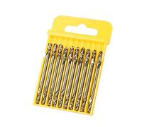 GOWENIC Brocas de Cobalto M35 de Doble Punta 10 Piezas |Vástago de Impacto HSS-Co Twist Set de 1/8" para Materiales de Acero Inoxidable de Alta Dureza