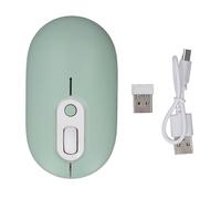 GOWENIC BT Wireless Mouse, Mouse de Luz Portátil con Receptor, 800/1200/1600 dpi Ajustable, clics Tranquilo, Mouse de Computadora de 500 MAh para PC Portátil (Green)