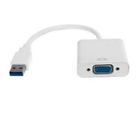 GOWENIC Cable Convertidor USB3.0 a VGA HD 1080P para PC, Portátil, Monitor, TV, Material ABS (White)