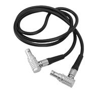 GOWENIC Cable de Alimentación Macho a Macho de 2 Pines de 34,3 Pulgadas |Cable de ángulo Recto para 0B, Teradek Bond, SmallHD Cine, Transmisor de Vídeo de Cámara Ronin RS2/RS3 Pro