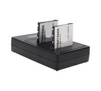 GOWENIC Cargador de Batería para Cámara con Doble Ranura | Baterías Recargables de 1000 MAh para DSC QX10 QX100 T99 T110 con Indicador LED