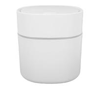 GOWENIC Contenedor de Basura de Escritorio Blanco Prístino con Tapa Duradera para Ahorrar Espacio en el Dormitorio de la Oficina en Casa (Tapa abatible)
