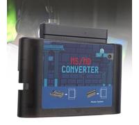 GOWENIC Convertidor de Tarjetas de Juego MS a MD | Adaptador de Casete de Vídeo para Mega Drive Genesis 5 3 2 (Negro Transparente)