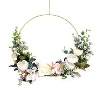GOWENIC de Rosas de Peonía Artificial, Floral Realista para Pared | Colgante de Flores Silvestres para Decoración de Bodas en la Puerta del Hogar (White)