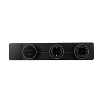 GOWENIC de Zócalo Montado en Carril 40 Cm |USB A USB C Salida de 2 Clavijas Extraíble para Cocina Oficina Negro