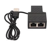 GOWENIC Divisor Ethernet 1 a 2 Divisor LAN RJ45 100Mbps Pin Chapado en Oro Capa Blindada de Red de PVC para Cat8 Cat7 Cat6 Cat5 Cat5e ADSL Hub Switch TV Router Computadora con USB