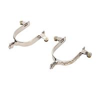 GOWENIC Espuelas de Engranaje Occidental de Acero Inoxidable con Diseño Tallado, Engranaje Giratorio para Montar a Caballo, Ideal para Hombres y Mujeres