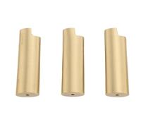 GOWENIC Estuche para Encendedor de Aleación de Zinc |Funda Protectora de Metal para Encendedores BIC Travel Party Bar (Gold)