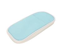 GOWENIC Estuche para Lápices de Gran Capacidad |Bolso Plegable de la Pluma de los Efectos de Escritorio para Las Muchachas Adolescentes, Organizador del Paño de Sarga (Azul Claro)