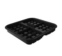 GOWENIC Gofrera Cuadrada Silicona 2 Cavidades | Molde para Hornear Antiadherente, Reutilizable, para Freidora de Aire, Freidora sin Aceite, Apto para Lavavajillas (BLACK)