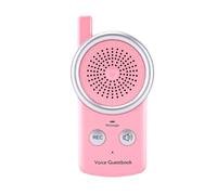 GOWENIC Grabadora de Voz con Diseño de Teléfono con Reproducción, Máquina de Mensajes de Voz con Batería, Grabación Fácil de 2 Botones, Almacena hasta 10 Mensajes, Alerta LED para Oficina en Casa,
