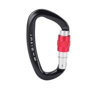 GOWENIC Hebilla de Escalada de Aluminio, Duradera, Ligera, 25 KN para Montañismo, Escalada en Roca para Operaciones a Gran Altitud (Black)