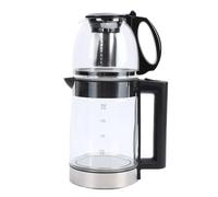 GOWENIC Hervidor Eléctrico de Vidrio de Borosilicato, Diseño Elegante, Cocina de té Turca de 2000W para Hogares Modernos, Capacidad de 2L y 0,8L (Enchufe de la UE)