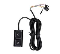 GOWENIC Interruptor de Alimentación para Computadora de Escritorio, Cable de 2 Metros de Largo, Iluminación Dinámica, con Experiencia de Usuario Cómoda, para Placa Base de Computadora