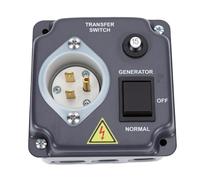 GOWENIC Interruptor de Transferencia de Generador Manual de 15 A, Interruptor de Transferencia de Generador Al Aire Libre Precableado para Camping de Emergencia en el Hogar, Panel de de Alimentación