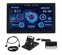 GOWENIC IPS de 5 Pulgadas, Monitor de Temperatura de Computadora, Monitor de Estado de Hardware de Mini PC, Soporte para Múltiples Sistemas, Pantalla Multifuncional para, y Más