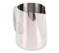 GOWENIC Jarra para Espumar Leche de 600 Ml, Jarra para Vaporizar café Expreso de Acero Inoxidable, para Arte con Leche, Taza para Espumar con Escala de Medición para Cafetería Barista Casera (SILVER)