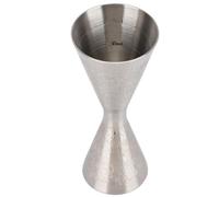 GOWENIC Jigger de Acero Inoxidable 30ml 45ml |Taza Medidora de Doble Cara con Patrón Grabado, Agarre Cómodo para Bar, Herramienta de Vino